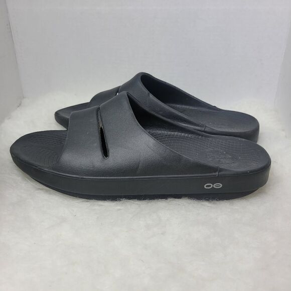 OOFOS OOahh Recovery Unisex Black Matte Sandals Shoes Size 10 M 12W main image 5